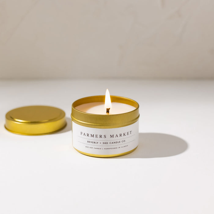 Tin Soy Candle / Farmers Market