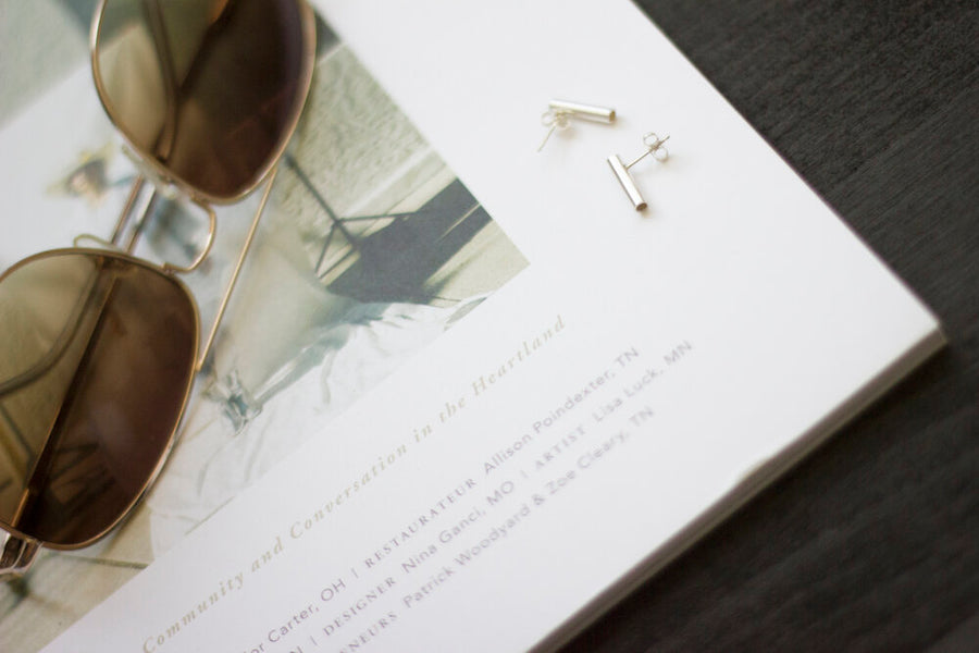 Sterling Silver Bar Earrings