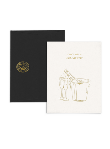 Champagne Greeting Card + Recipe Card