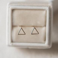 Outline Triangle Stud Earrings - Cloth + Cabin
