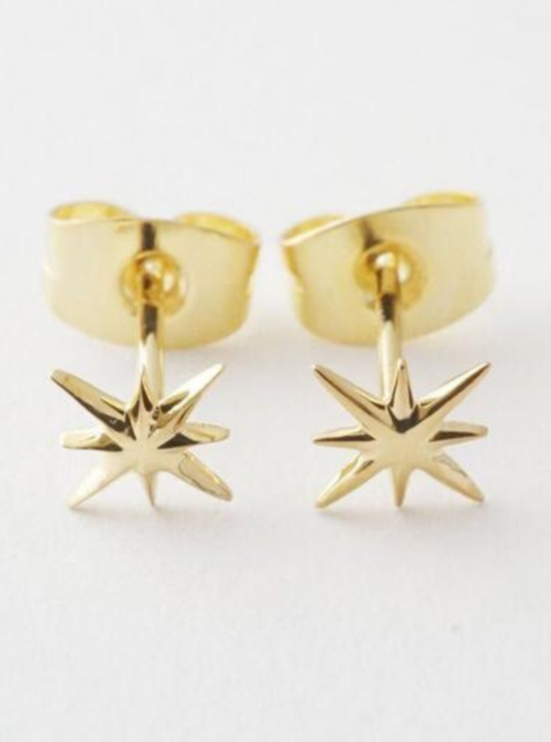 Celestial Starburst Stud Earrings - Cloth + Cabin