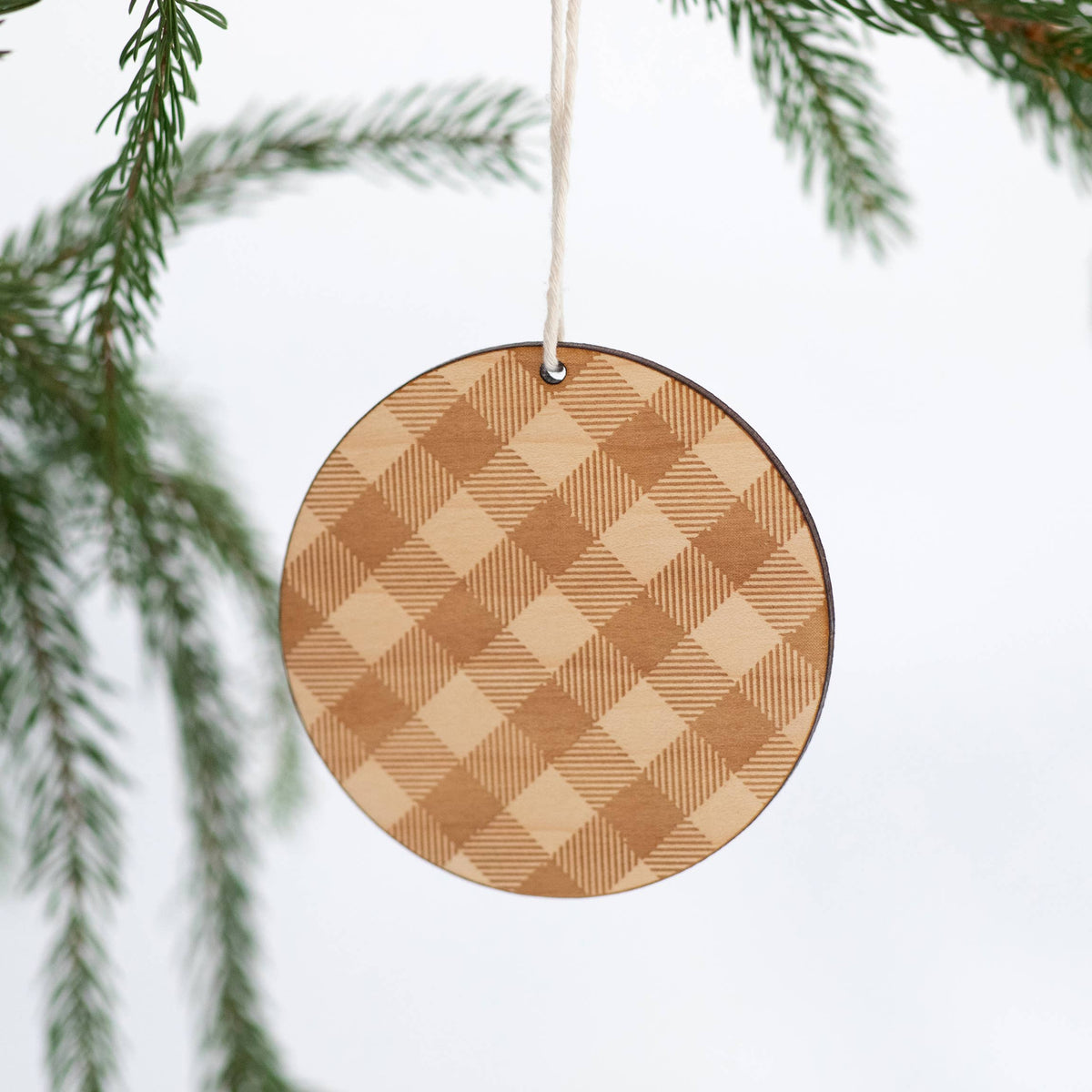 Wood Buffalo Check Christmas Ornament - Cloth + Cabin