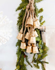 Gold Swag Bell Ornament Trio