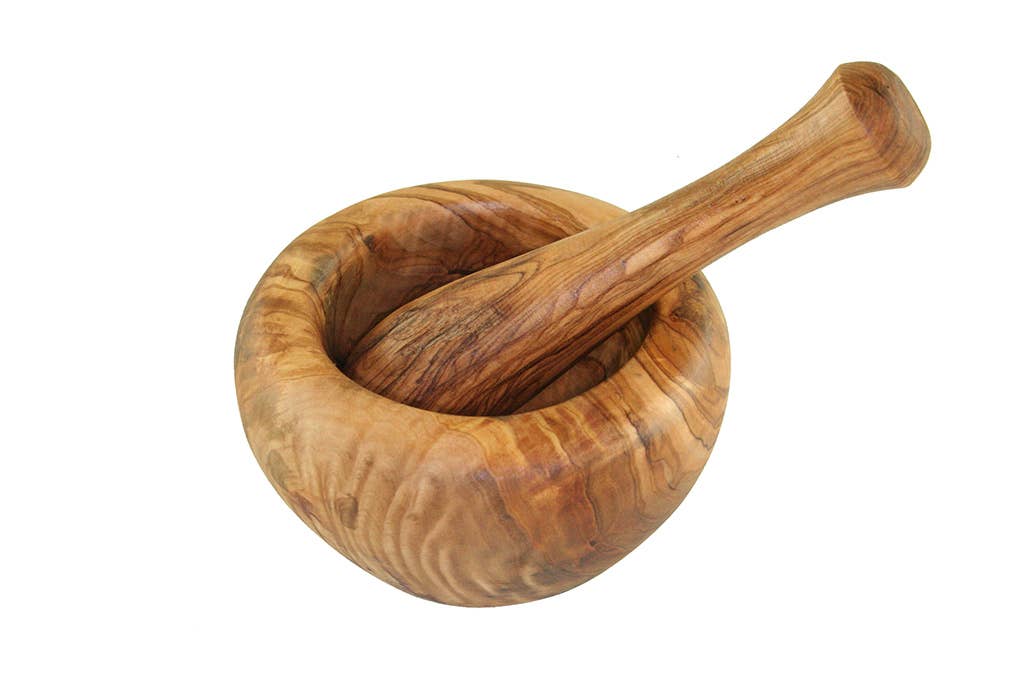 Olive Wood Mortar + Pestle