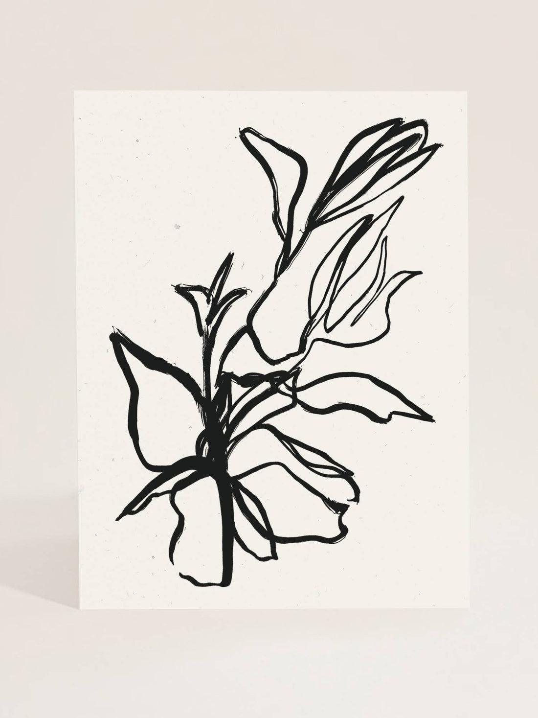 Flora Art Print in Noir 8" x 10"