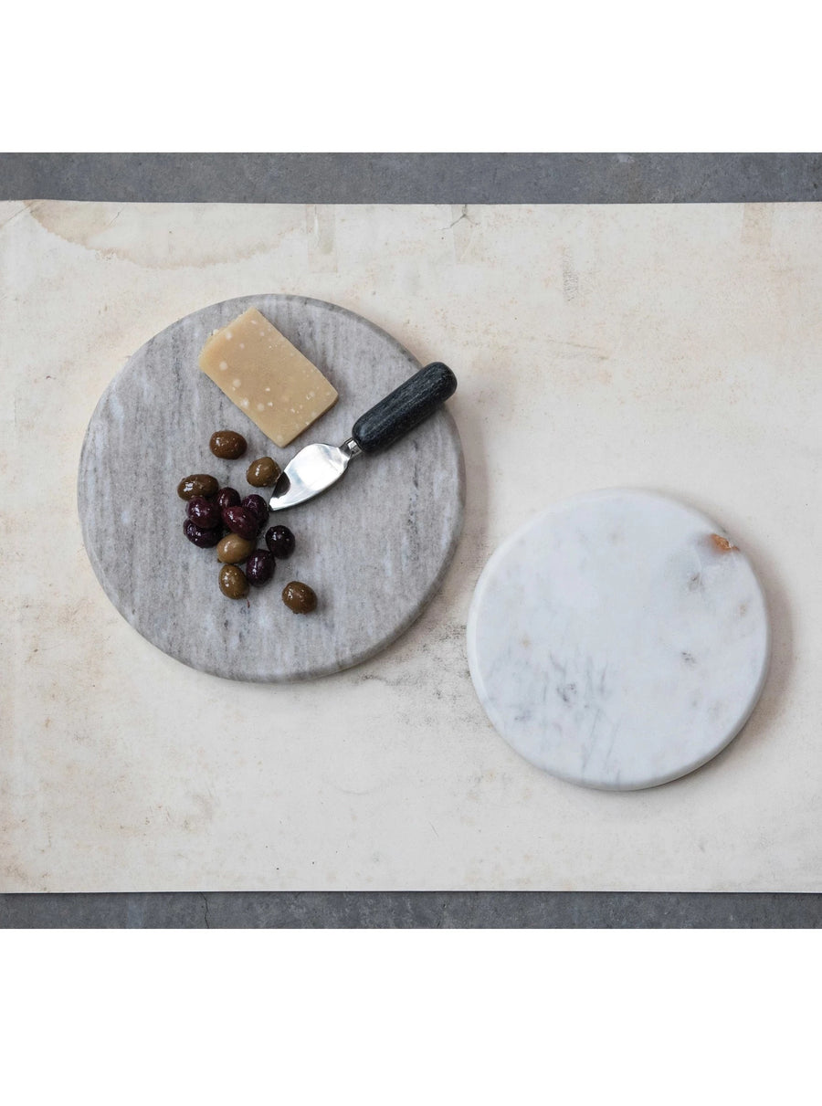 Small Round Marble Reversible Cutting Board