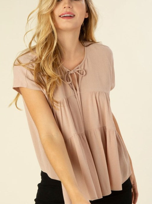 BREA A-line tiered blouse