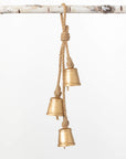 Gold Swag Bell Ornament Trio